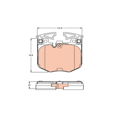 Imagem de TRW GDB2260 Jogo de pastilhas para travão disco preparado indicador aviso desgaste BMW: 5 Touring, 3 X5
