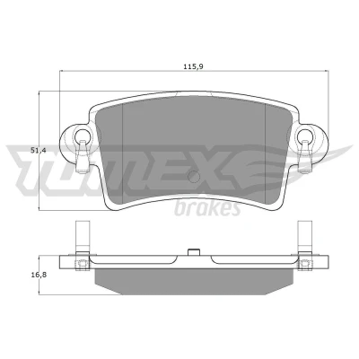 Imagem de TOMEX brakes TX 13 52 Jogo de pastilhas para travão disco Eixo traseiro RENAULT: MASTER 2 Kasten, Bus, OPEL: Movano A Van