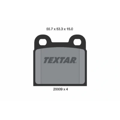Imagem de TEXTAR 2000906 Jogo de pastilhas para travão disco não preparado indicador aviso desgaste VOLKSWAGEN: Carocha, ALFA ROMEO: Spider, GT