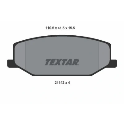 Imagem de TEXTAR 2114202 Jogo de pastilhas para travão disco não preparado indicador aviso desgaste SUZUKI: Jimny SUV, Samurai SUV