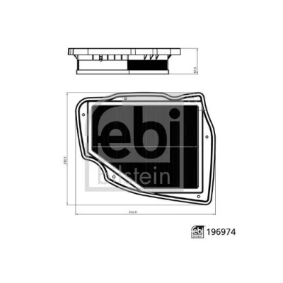 Imagem de FEBI BILSTEIN 196974 filtro de ar 58mm 251mm 312mm Cartucho filtrante com pré
