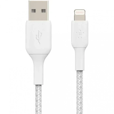 Imagem de Belkin Boost Charge Lightning Cabo Braided 3 Metros Branco