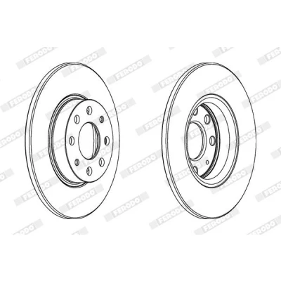 Imagem de FERODO PREMIER Coat+ disc DDF1784C Disco de travão 257 12 4 cheio revestido com parafusos OPEL: Corsa D Hatchback