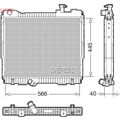 Imagem de DENSO DRM23119 Radiador, arrefecimento do motor 445 590 40