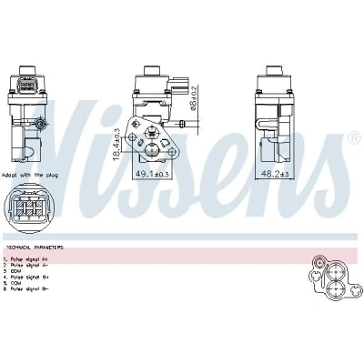 Imagem de NISSENS 98365 Válvula EGR sem radiador da recirculação dos gases de escape MAZDA: 2 Hatchback