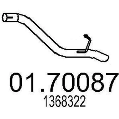 Imagem de MTS 01.70087 Tubo de escape 760 traseira para a panela FORD: Focus 2