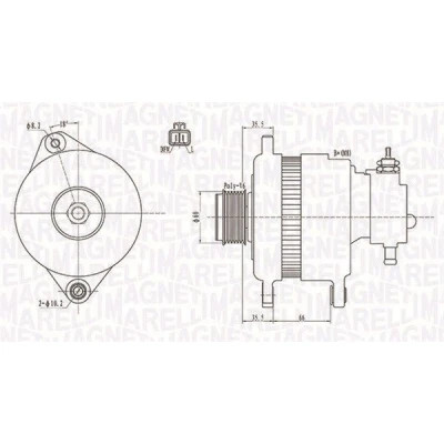 Imagem de MAGNETI MARELLI 063731899010 Alternador 12V 100A OPEL: Astra H Caravan, Hatchback, GTC