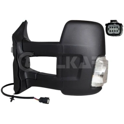 Imagem de espelho retrovisor Alkar 9203666 esquerda manual com grande angular, braço do comprido, convexo para veículo volante à