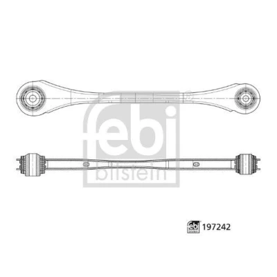 Imagem de FEBI BILSTEIN 197242 Braço de suspensão com rolamentos borracha Eixo traseiro direito transversal Chapa aço AUDI: A7 Sportback