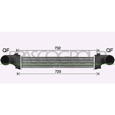 Imagem de PRASCO ME039N003 Intercooler com acoplamentos rápidos MERCEDES BENZ: Classe E Sedan