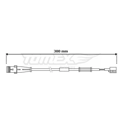 Imagem de TOMEX brakes TX 30 70 Sensor de Desgaste Pastilha Freio Eixo dianteiro OPEL: Vectra C CC, Caravan, Sedan