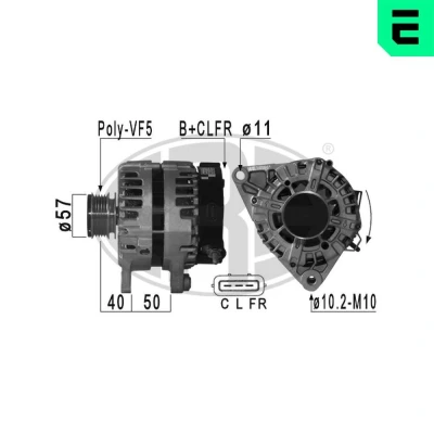 Imagem de ERA 210942A Alternador 14V 130A