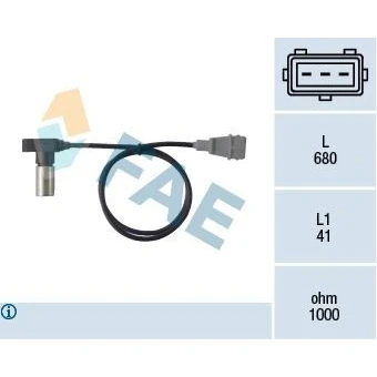 Imagem de FAE 79098 Gerador de Impulsos 3pólos Sensor inductivo AUDI: A4 B5 Avant