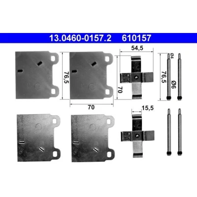Imagem de ATE 13.0460 0157.2 Kit de acessórios, pastilhas travão VOLKSWAGEN: TRANSPORTER 3 Bus