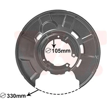 Imagem de VAN WEZEL 0627374 Defletor do Discos de travão para disco Eixo traseiro direito BMW: 1 Coupe, Hatchback, 3 Touring