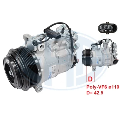 Imagem de ERA 670199 Compressor 6SAS14C 12V PAG 46 MERCEDES BENZ: Classe C Sedan