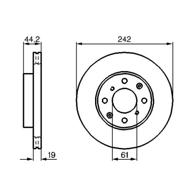 Imagem de BOSCH 0 986 478 503 Disco de travão 241,8 19 4 100 ventilado, interior ventilado oleado HONDA: CIVIC Hatchback, CRX 2, 2 Shuttle
