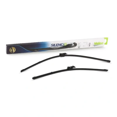 Imagem de Escova do limpa vidros Valeo Silencio X.trm, Flat Blade Set 574377 à frente Sem armação Top Lock VOLVO: V50, V60 I, XC60 BMW: X5