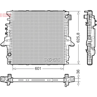 Imagem de DENSO DRM14004 Radiador, arrefecimento do motor 601mm 626mm 36mm