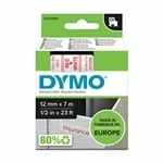 Imagem de Etiquetas Poliester D1 Vermelho sobre Branco 9mm x 7m Compatíveis DYMO