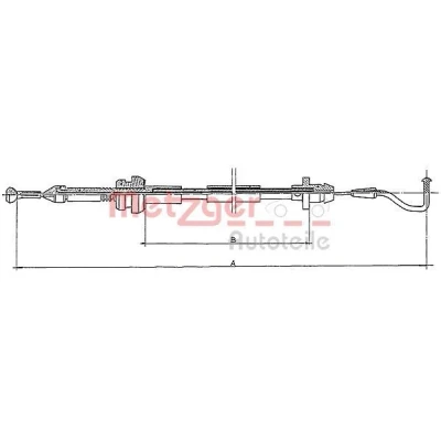 Imagem de METZGER 11.087 Cabo de Acelerador COFLE VOLKSWAGEN: GOLF 2, Passat B3/B4 Sedan, 1