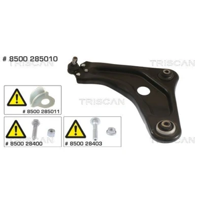 Imagem de TRISCAN 8500 285010 Braço de suspensão com articulação suspensão/guia, apoio borracha transversal 18, 15,5 PEUGEOT: 208 I Hatchback
