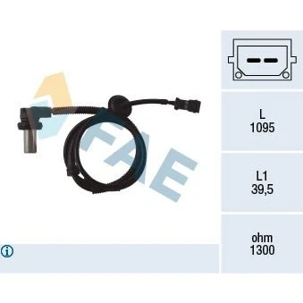 Imagem de FAE 78062 Sensor de ABS Eixo dianteiro inductivo 2 1095 VOLKSWAGEN: Passat B5 Variant, GP Sedan, AUDI: A4 Avant