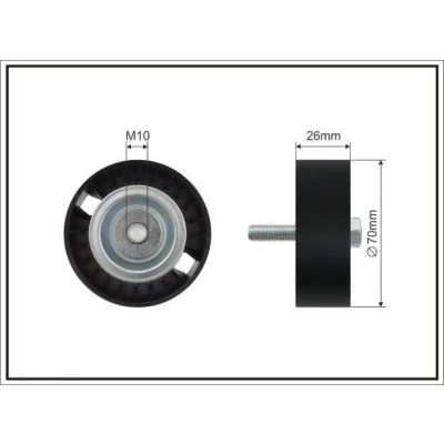 Imagem de Polia de desvio/de guia, correia trapezoidal estriada CAFFARO 01 11 SC