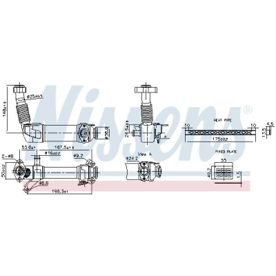 Imagem de NISSENS 989280 Radiador EGR sem &#039;bypass&#039; de vácuo BMW: 5 Touring, 1 Hatchback, 3 Sedan
