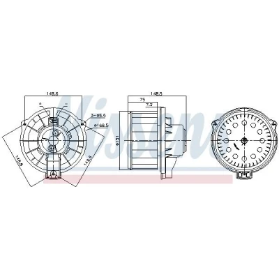 Imagem de NISSENS 87620 Ventilador do Habitáculo sem regulador integrado
