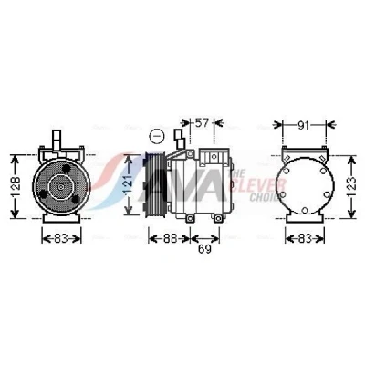 Imagem de PRASCO HYAK258 Compressor HS15 R 134a