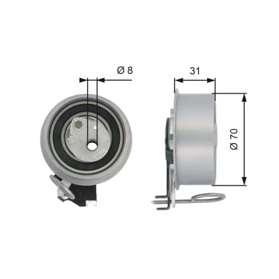Imagem de Rolo tensor, correia dentada GATES T43135