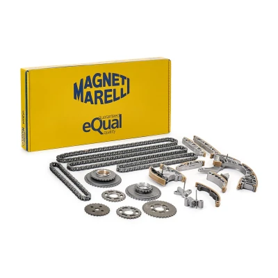 Imagem de MAGNETI MARELLI 341500001180 Jogo de correntes distribuição com carreto Corrente fechada, simples AUDI: A6 C6 Sedan, A5 B8 Coupe