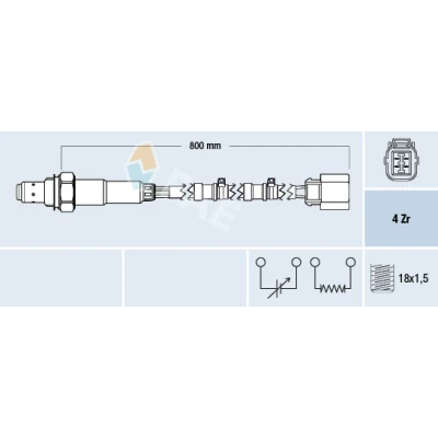 Imagem de FAE 77708 Sonda lambda HONDA: CIVIC 7 Hatchback