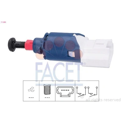 Imagem de FACET 7.1290 Interruptor, comando da embraiagem (regulador velocidade)