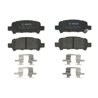 Imagem de BOSCH 0 986 424 650 Jogo de pastilhas para travão disco Baixo teor metálico com avisador sonoro desgaste chapa anti ruído
