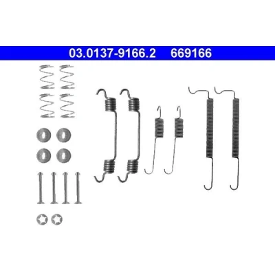 Imagem de ATE 03.0137 9166.2 Kit de acessórios, maxilas do travão OPEL: Corsa A CC, B Hatchback, Astra F CC