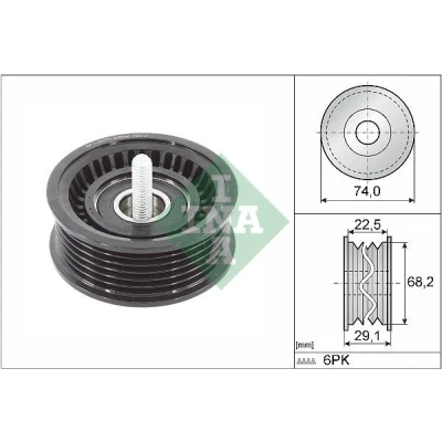 Imagem de INA 532 0784 10 Polia de Desvio MERCEDES BENZ: Classe E Sedan, C T modell, Sedan