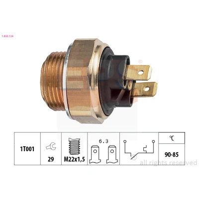 Imagem de EPS 1.850.134 Interruptor de temperatura, ventilador do radiador M22x1,5 Made in Italy OE Equivalent