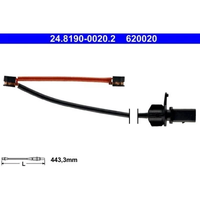 Imagem de ATE 24.8190 0020.2 Sensor de Desgaste Pastilha Freio AUDI: A7 Sportback, A8 D4