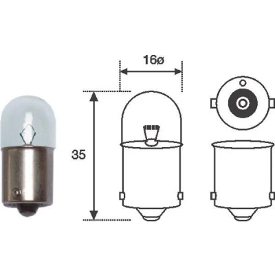Imagem de MAGNETI MARELLI 004008100000 Lâmpada R10W 12 10