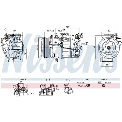 Imagem de NISSENS 891042 Compressor PCX14 R 134a, 1234yf