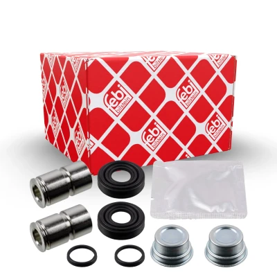 Imagem de FEBI BILSTEIN 06856 Jogo de casquilhos guia, pinça travão Eixo dianteiro com casquilho guia OPEL: Kadett E Caravan, Corsa A CC