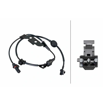 Imagem de HELLA 6PU 358 252 321 Sensor de ABS com ganchos fixação no cabo Hall 2pólos 1065mm KIA: cee‘d II Sportswagon
