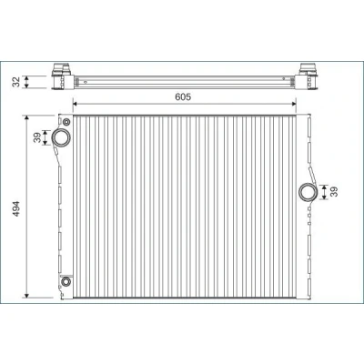 Imagem de VALEO Radiador, arrefecimento do motor Alumínio 494mm 598mm 32mm sem regulador líquido de refrigeração Aletas soldadas BMW: 7