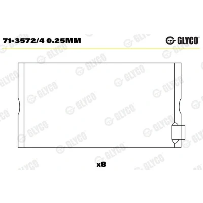Imagem de GLYCO 71 3572/4 0.25mm Capas de Biela