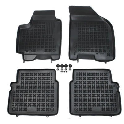 Imagem de REZAW PLAST 202101 Conjunto de tapete chão Borracha à frente e atrás preto CHEVROLET: Lacetti Hatchback, Aveo / Kalos Hatchback