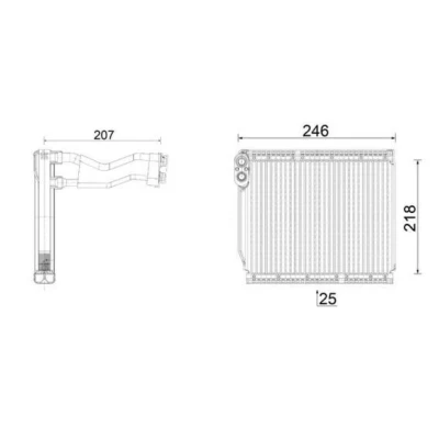 Imagem de MAHLE ORIGINAL AE 161 000P Evaporador sem válvula de expansão