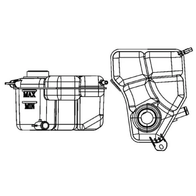 Imagem de MAHLE ORIGINAL CRT 133 000S Depósito de Compensação Refrigerante sem capa, sensor FORD: FIESTA 5, Fusion Carrinha