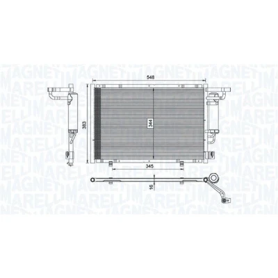 Imagem de MAGNETI MARELLI 350203100600 Condensador com secador 548x344x16 344 548 16